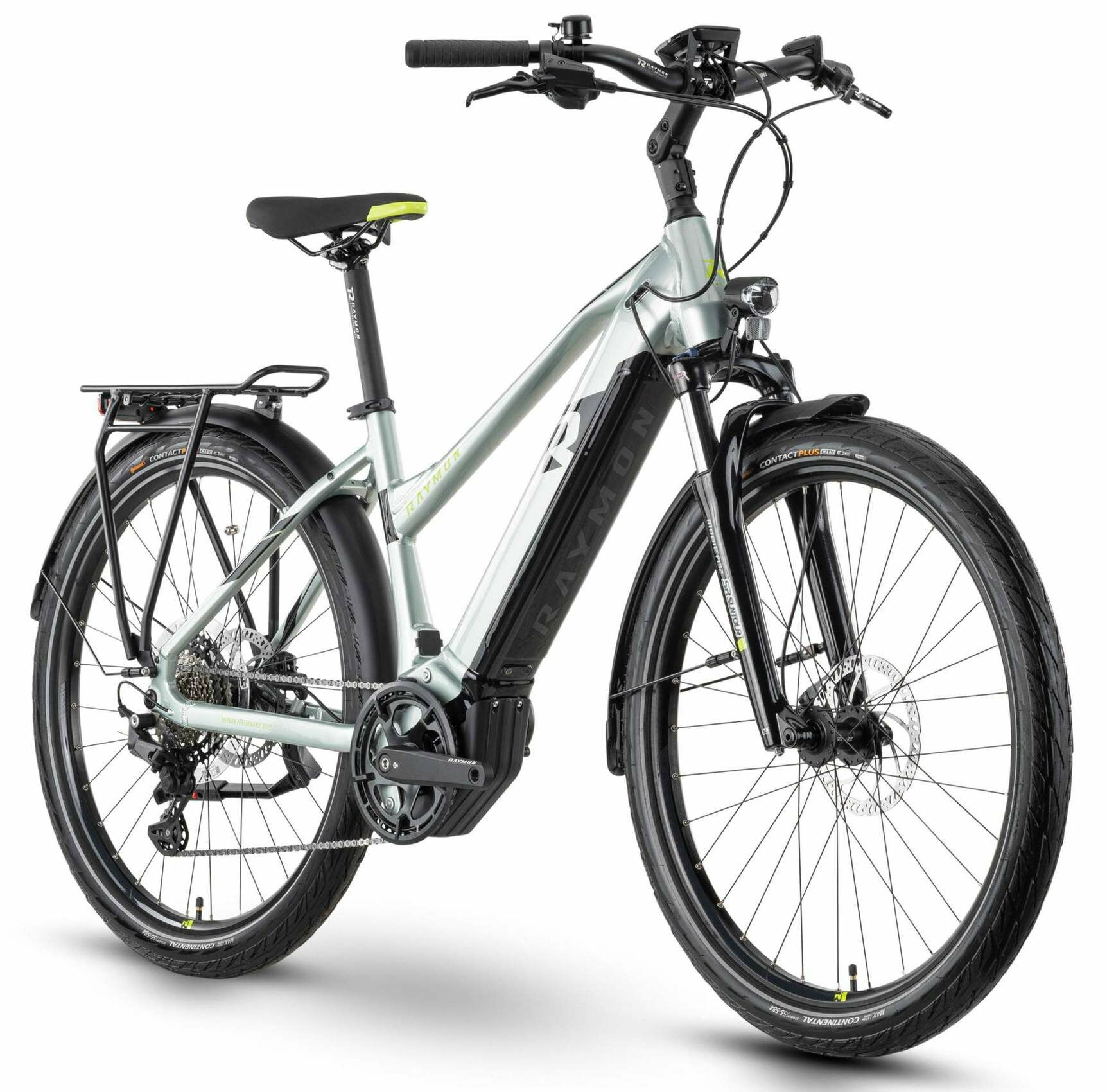 Raymon TourRay E 6.0 M350 pistaccio/black/lime green 27,5" 630 Wh Trapez