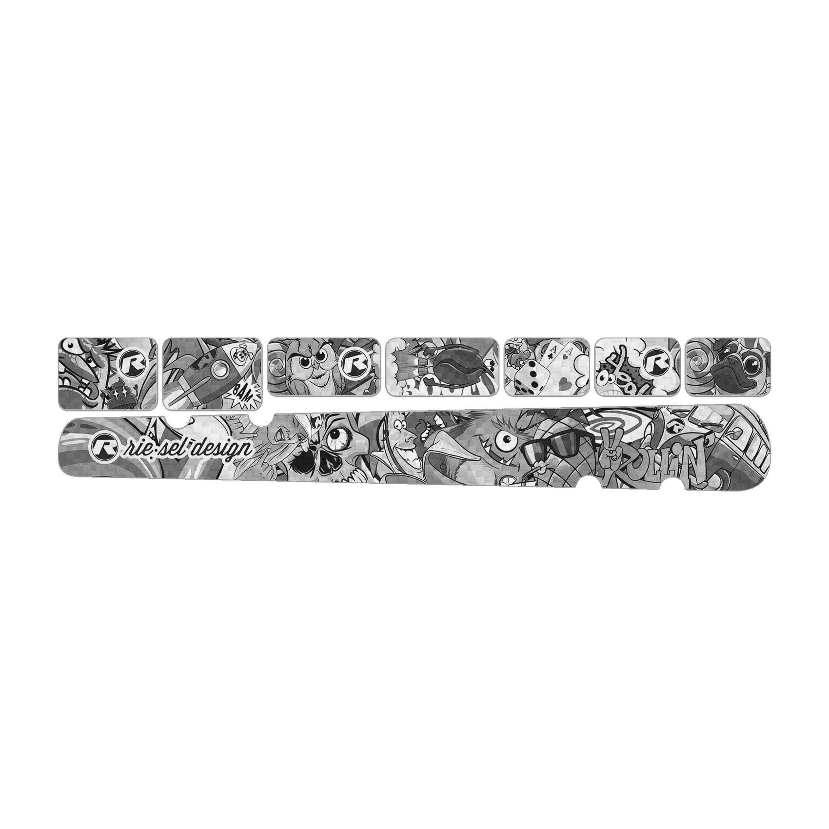Rie:sel design Chain:Guard set Rahmenschutz Kettenstrebe Stickerbomb Eyecatcher ...