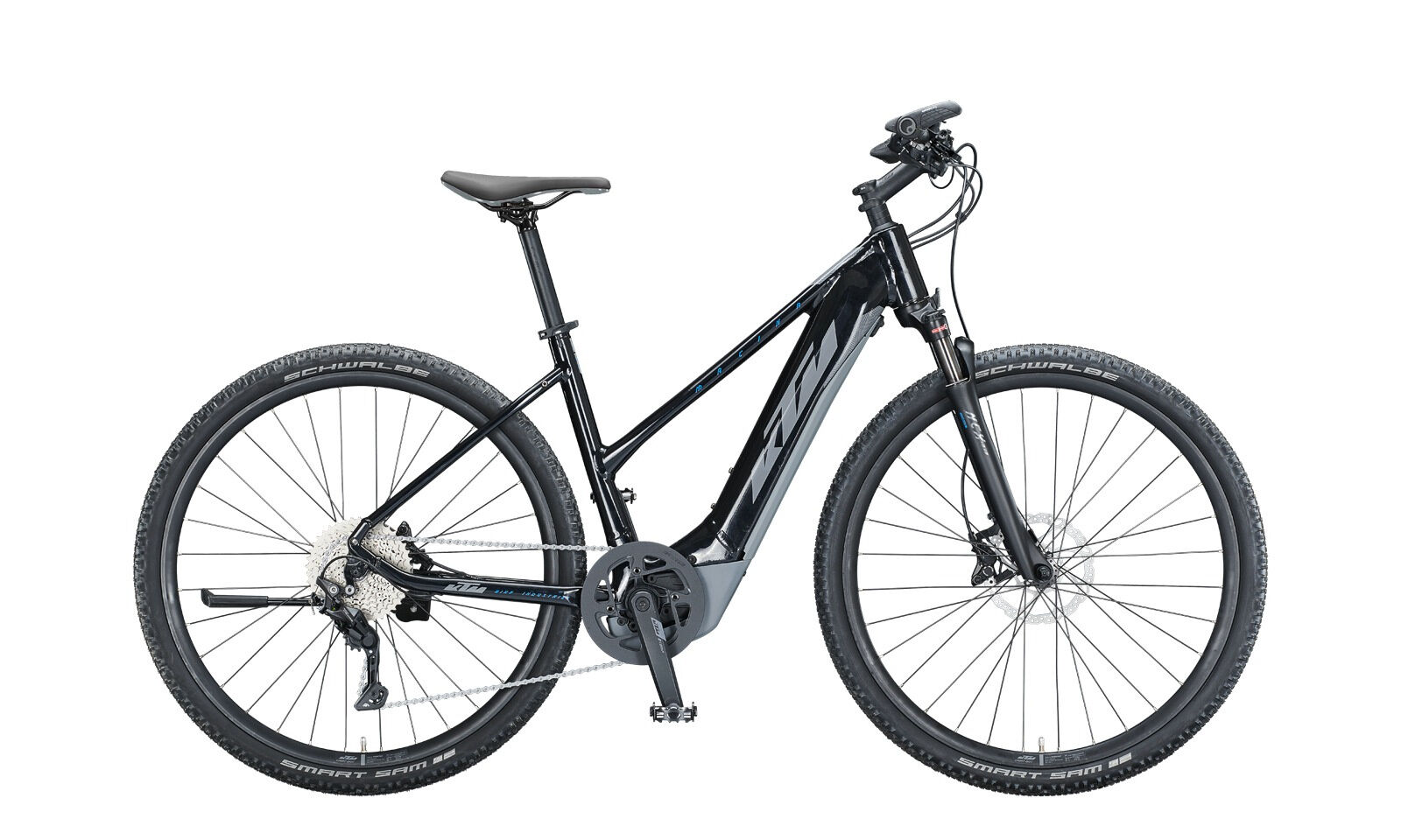 KTM MACINA CROSS 620 Metallic Black ( Grey Blue ) 2021 28" 625 Wh Trapez