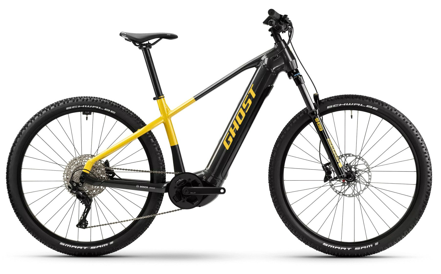 Ghost E-Teru Advanced met. anthracite/met. gold yellow - glossy 2024 29" 750 Wh Diamant