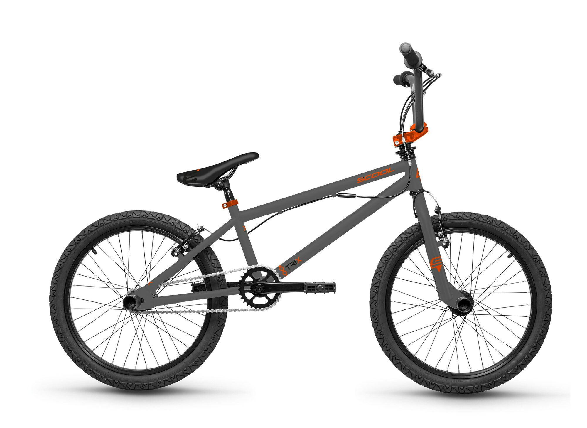 S'COOL XtriX BMX Dark Grey/Orange 20" Diamant 20"
