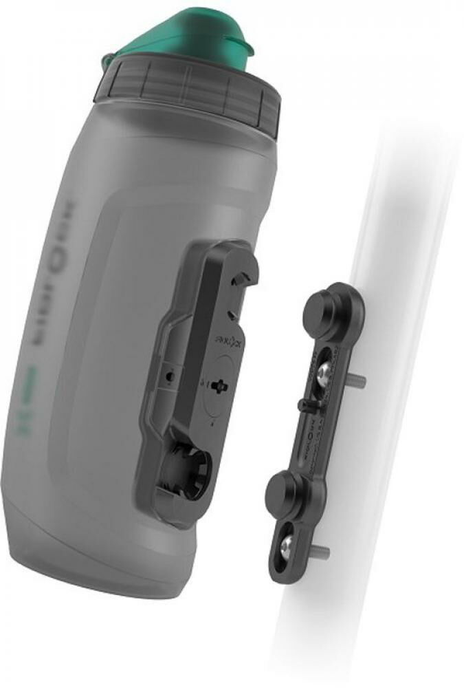 Fidlock TWIST 590 ANTIBACTERIAL Trinkflasche + Bike Base smoke