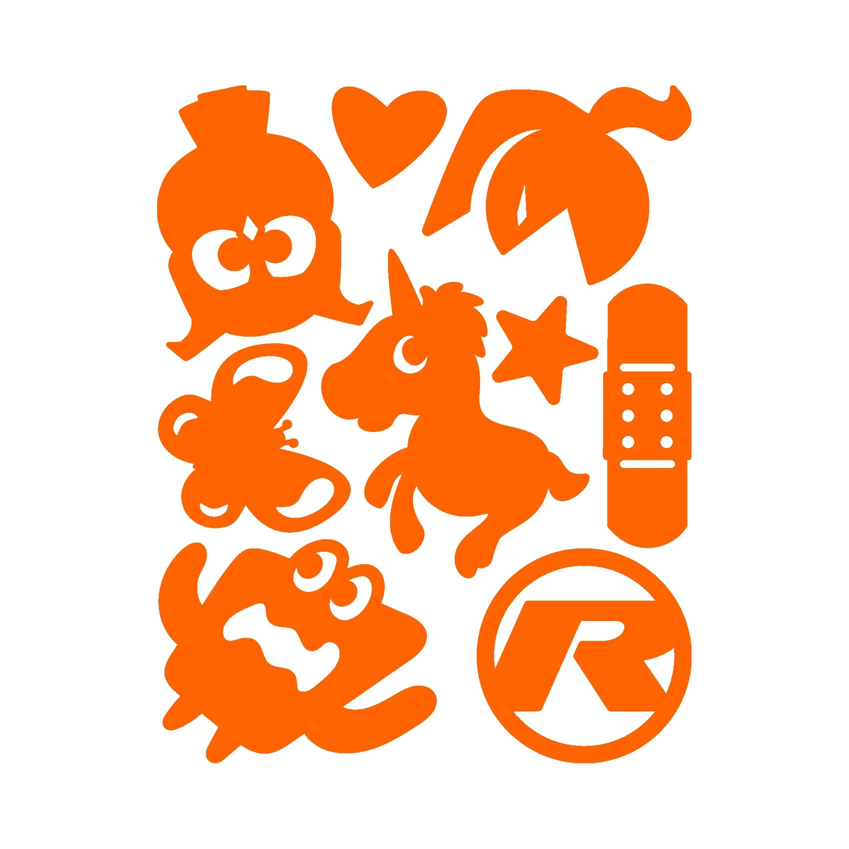 Rie:sel design Re:Flex Charm Reflektierende Aufkleber Orange