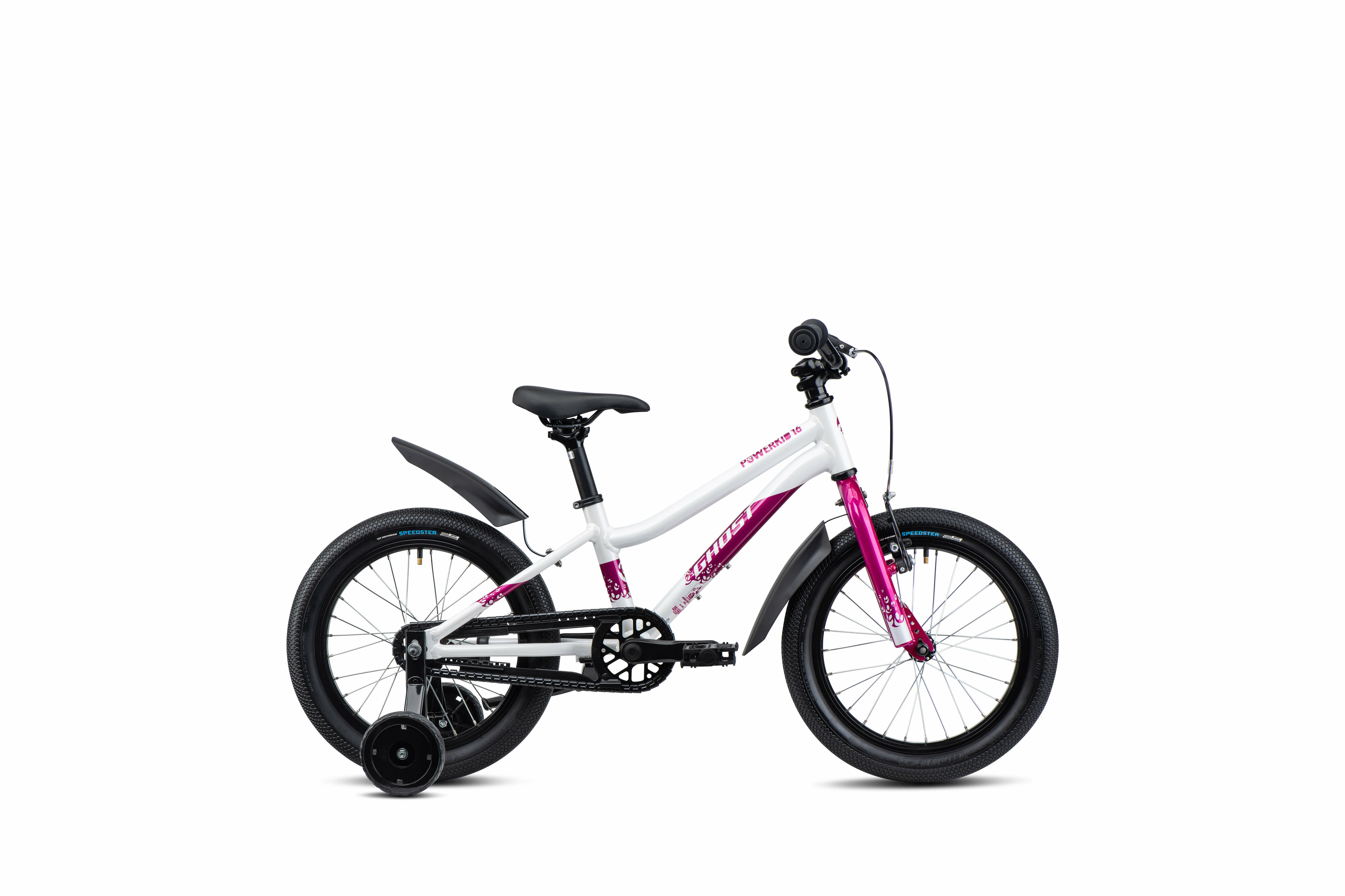 Ghost  Powerkid 16  pearl white/candy magenta - glossy  2022 16" Diamant