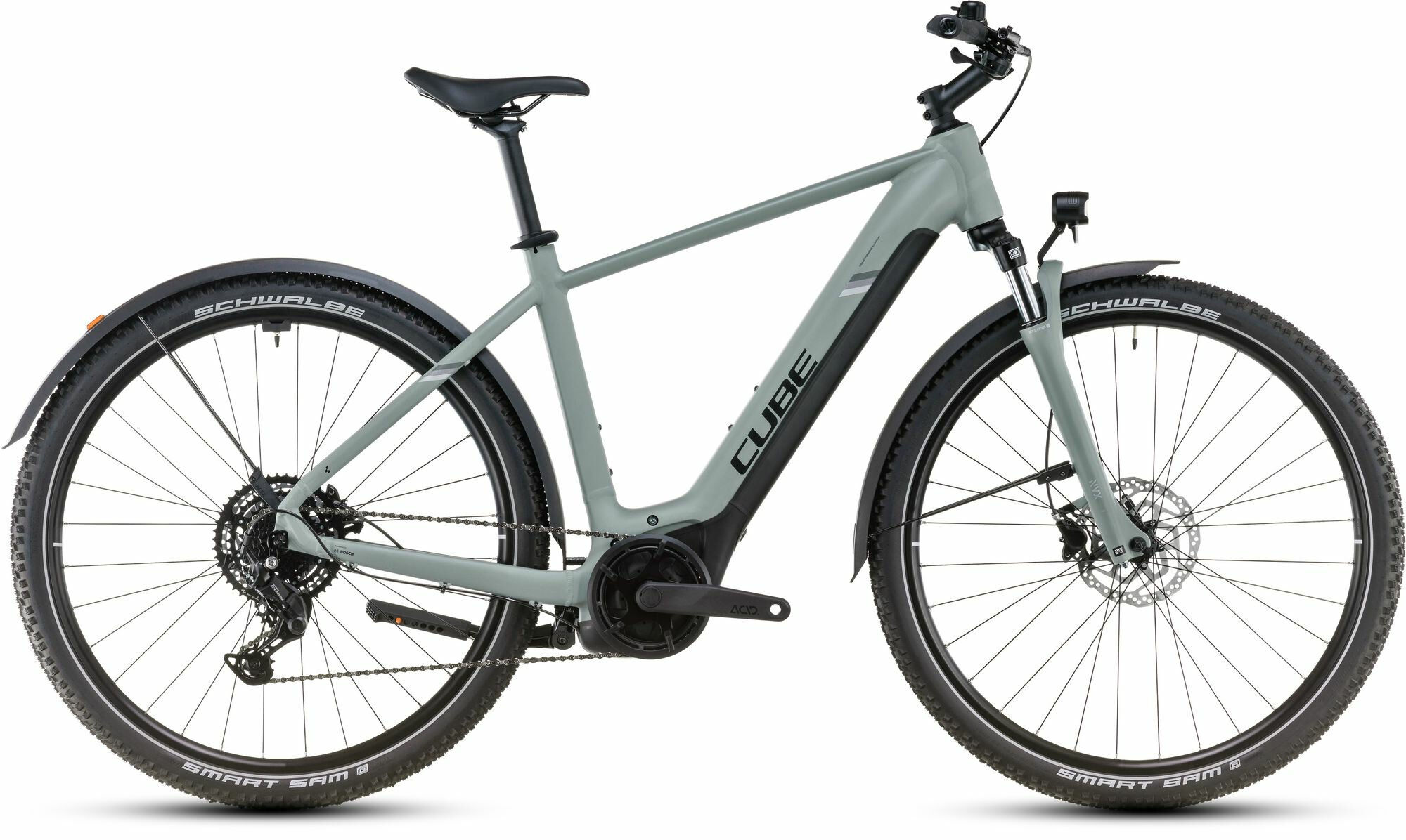 Cube Nuride Hybrid Performance 500 Allroad swampgrey´n´black 28" 500 Wh Diamant