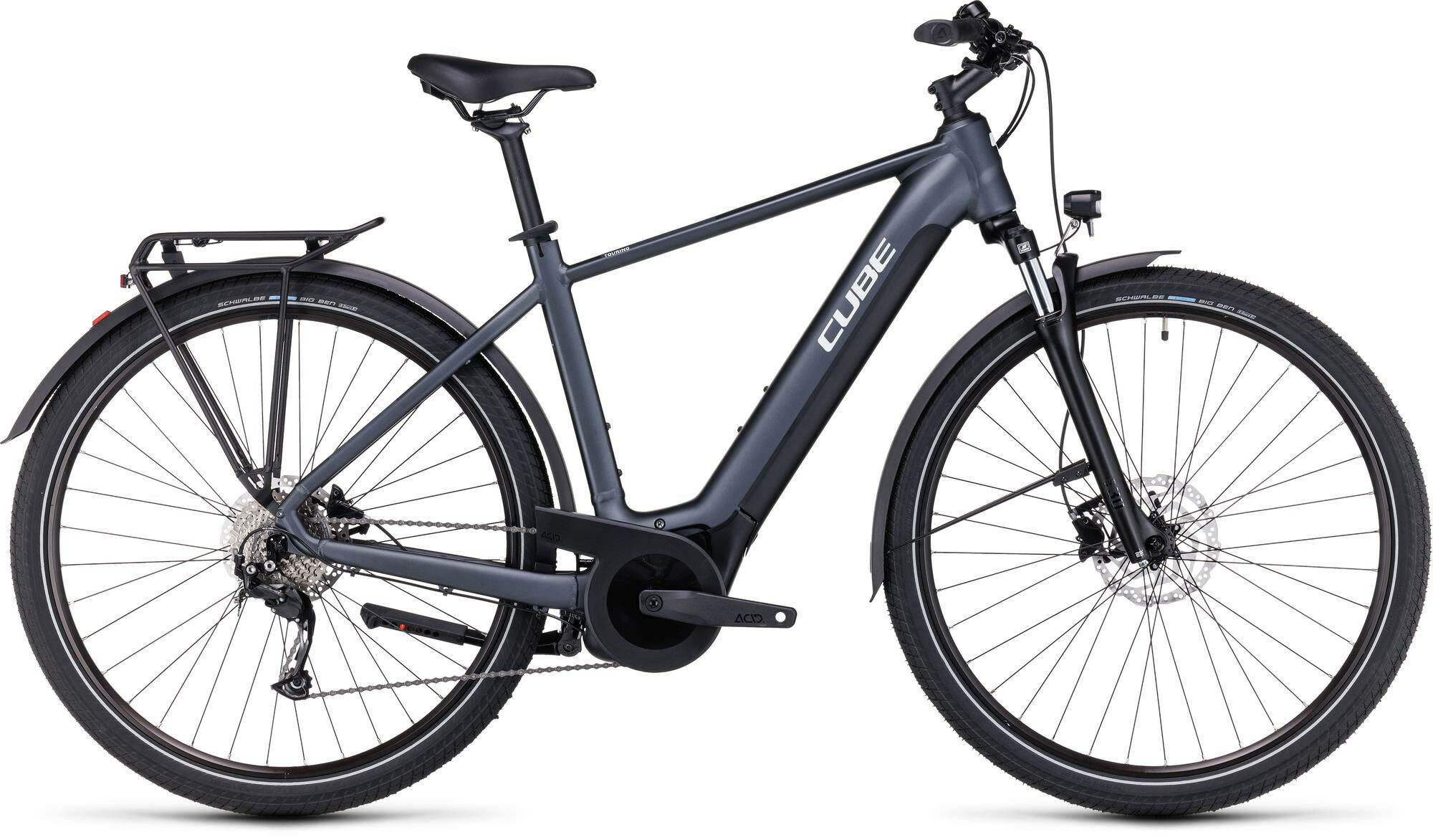 Cube Touring Hybrid ONE 625 grey ́n ́white 28"; 625 Wh Diamant 58 cm