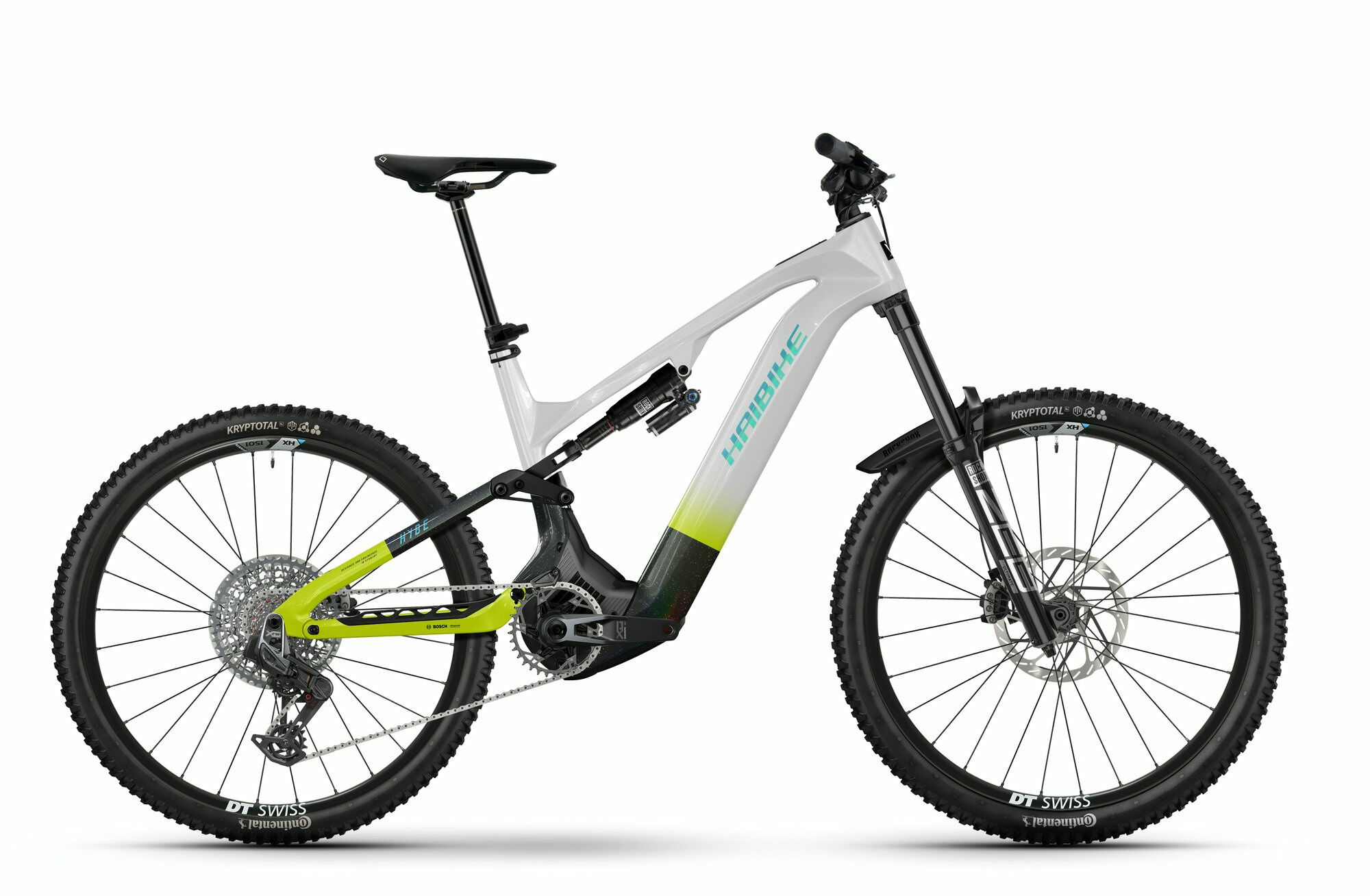 Haibike HYBE CF 11 - 29"/27;5" 800 Wh - sparkling white/splatter black/radiant g... M