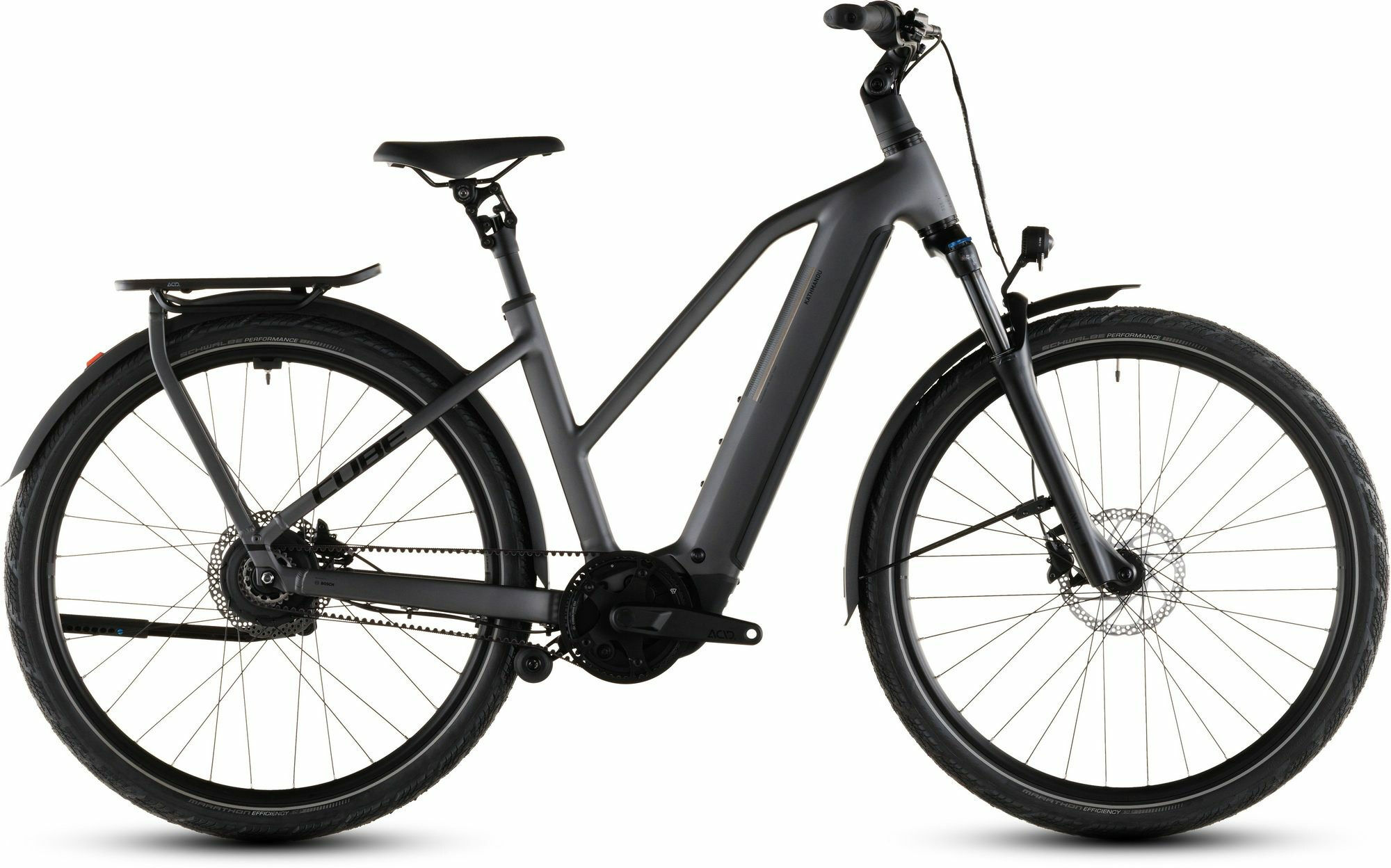 Cube Kathmandu Hybrid Comfort Pro 800 slabgrey´n´black 28" 800 Wh Trapez