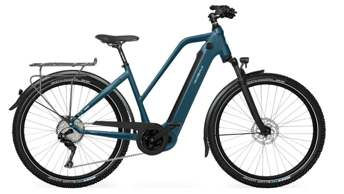 Velo de Ville SEB 990 RANGE Petrol Blue Glanz 27;5" 750 Wh Trapez 50 cm