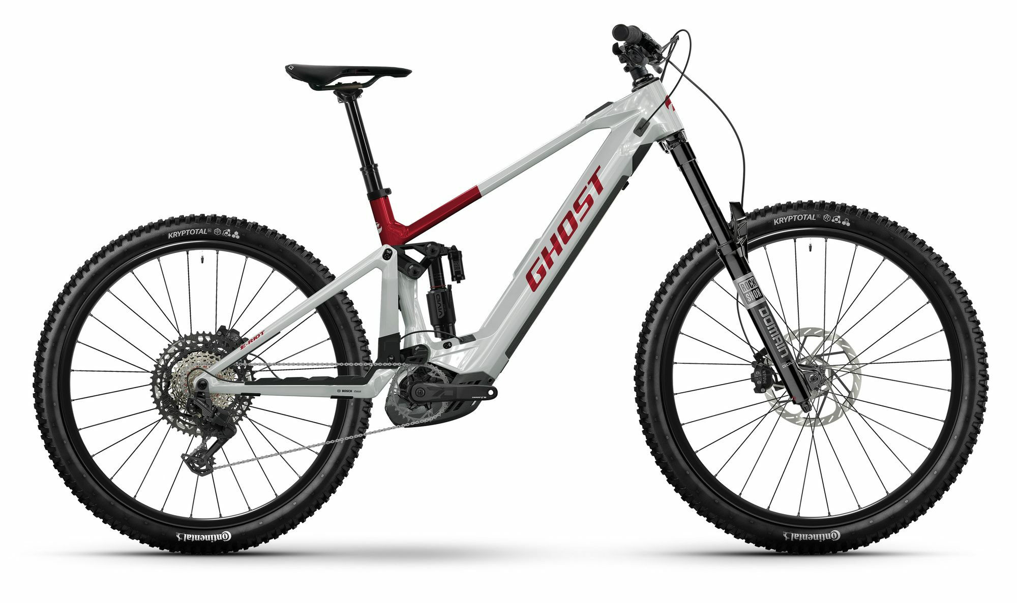 Ghost E-RIOT CF ADVANCED Kiox 300 - 29"/275" 800 Wh - rebel red/misty gray glän