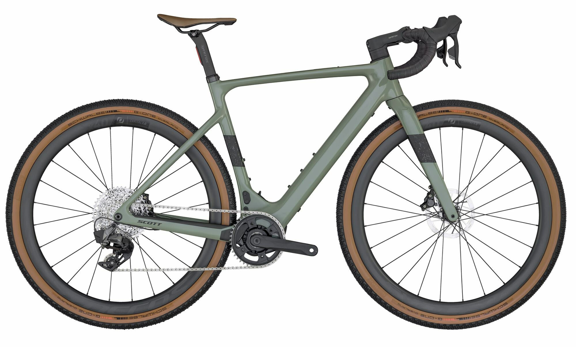 Scott Solace Gravel eRIDE 20 Undergrowth Green 2024 28" 360 Wh Diamant