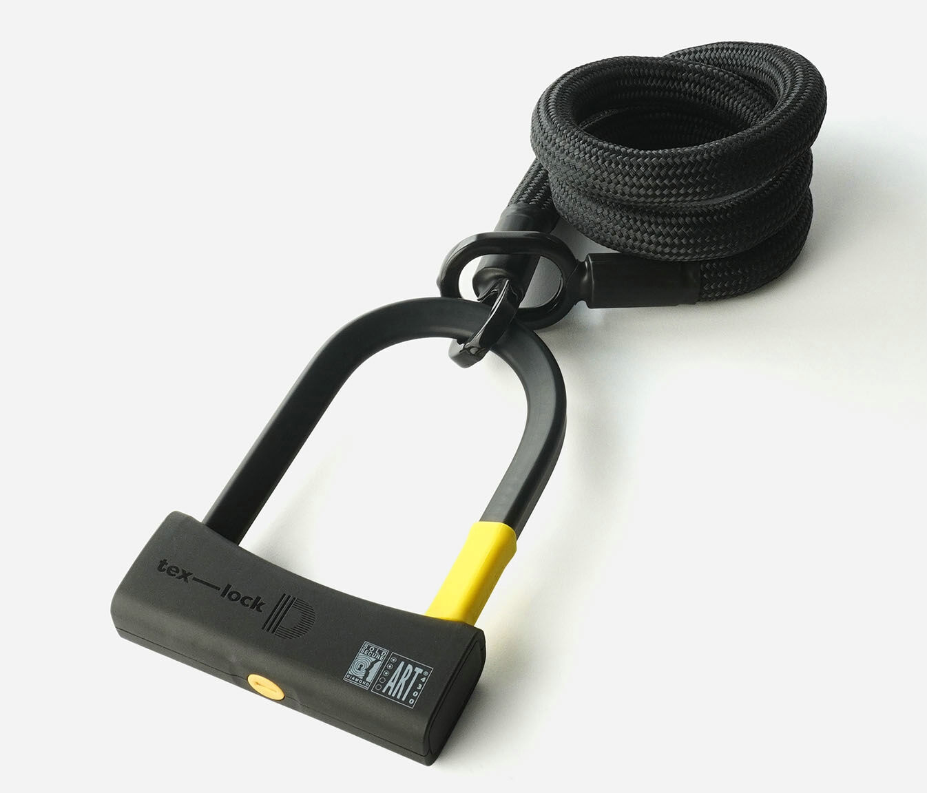 Tex-Lock Eyelet 120 D-Lock Textilseil mit Bügelschloss Onyx Black