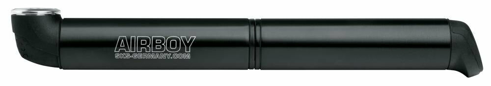 SKS Airboy Minipumpe  Kompakte, leistungsstarke Fahrradpumpe für Unterwegs  Mit Druck bis 8 bar  Ideal für Schrader- und Presta-Ventile  Robustes Design für jedes Abenteuer