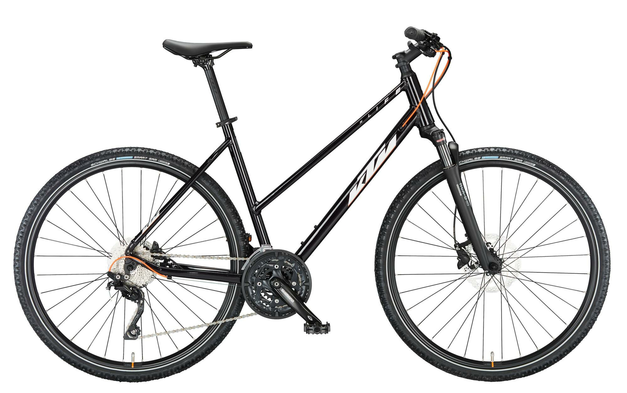 KTM X-LIFE ACTION flaming black (silver+orange matt) 28" Trapez 46 cm